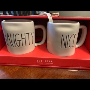 Rae Dunn Naughty or Nice mug set